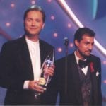 Winning is fun! CMA Song of the Year. Billy Kirsch, right, with Steve Wariner