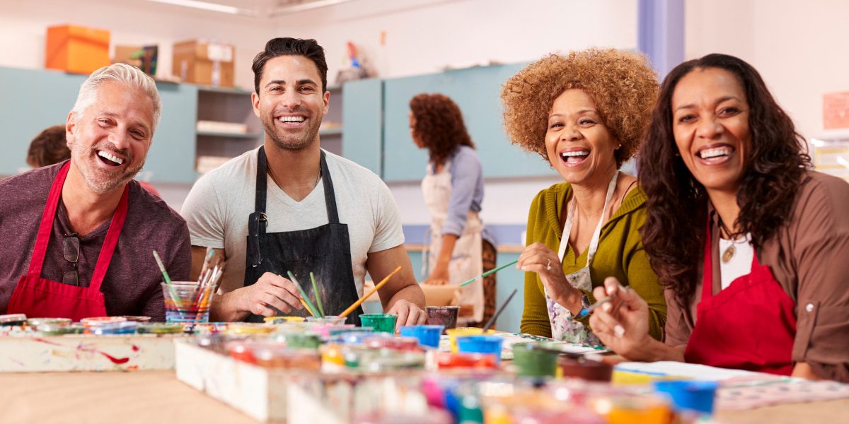painting as a team building activity to boost creative thinking